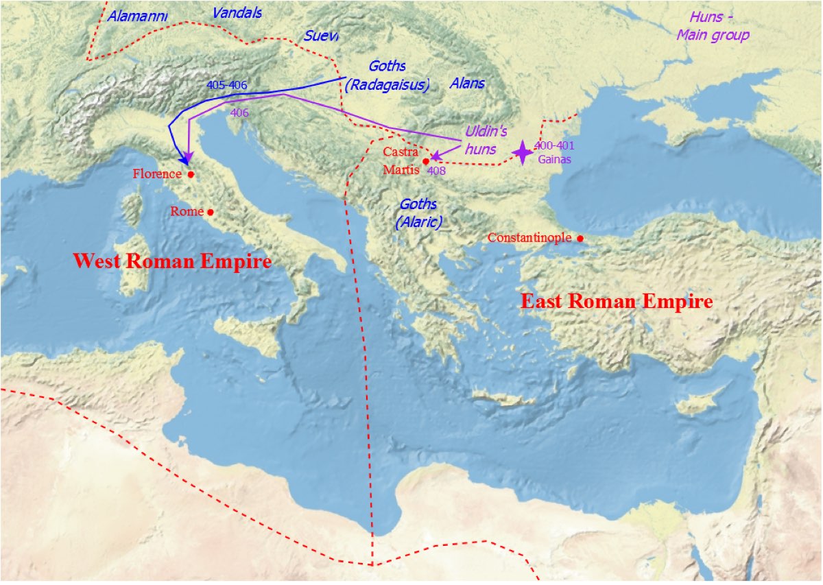 The Hun Pressure over Byzantium and the Historical Phrase of Uldiz